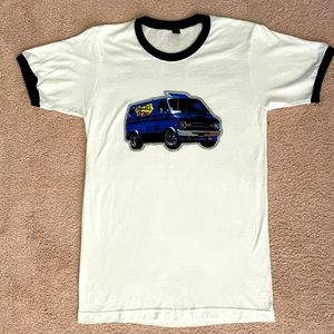 Beastie Boys “Aloha Mr Hand” Blue Van Ringer T-shirt Men Size Small